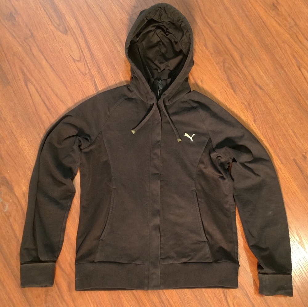 Puma Woman's jacket with hood Large black